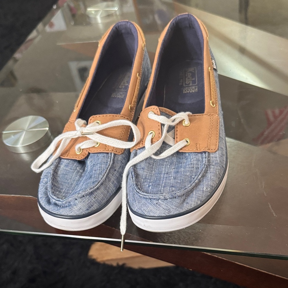 Keds Denim and Tan Loafers - Picture 5 of 8